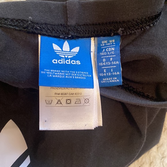 Adidas Black Linear Logo Leggings - Picture 8 of 8